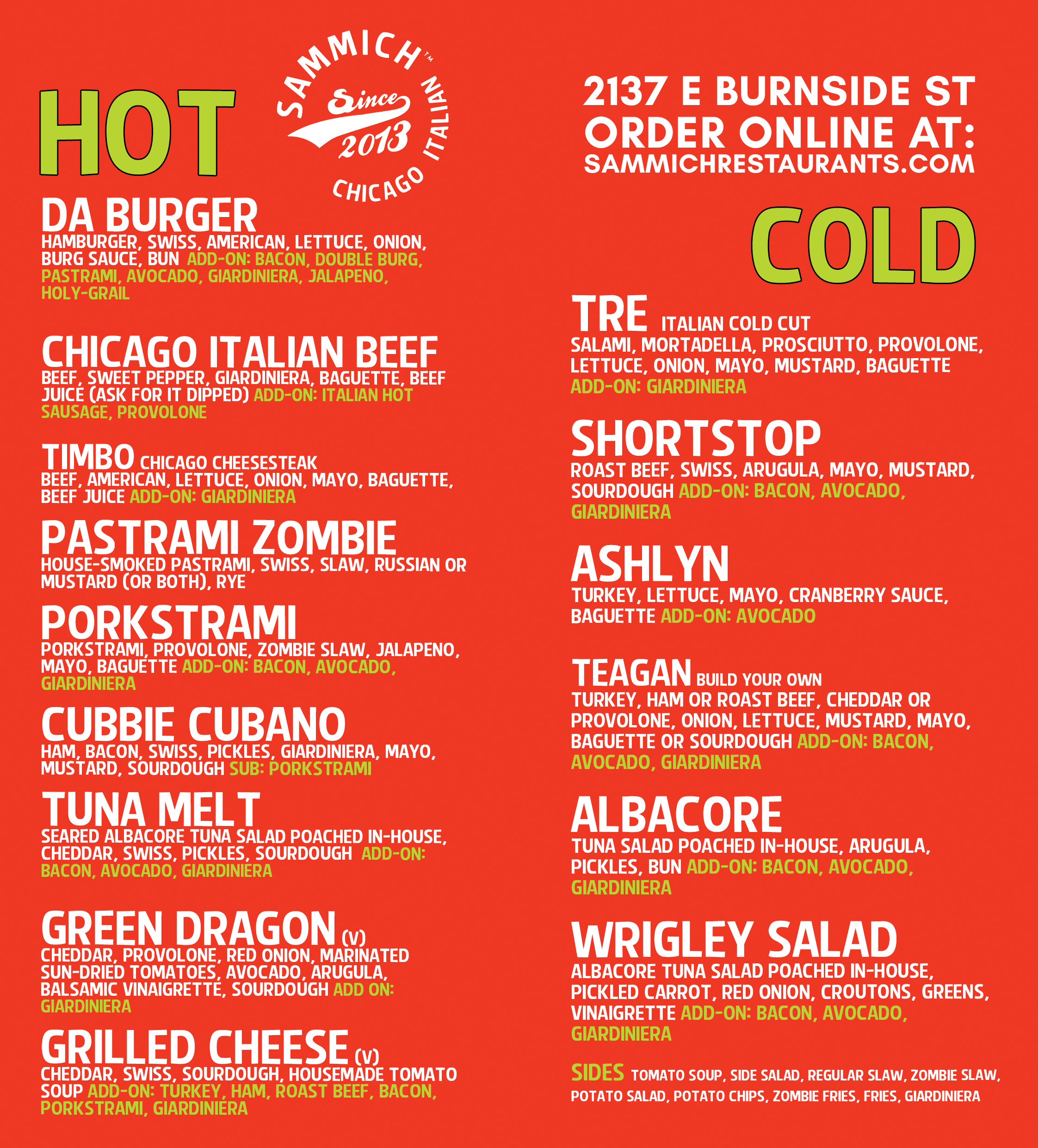 Portland on Burnside | Order Now for Delicious Sandwiches